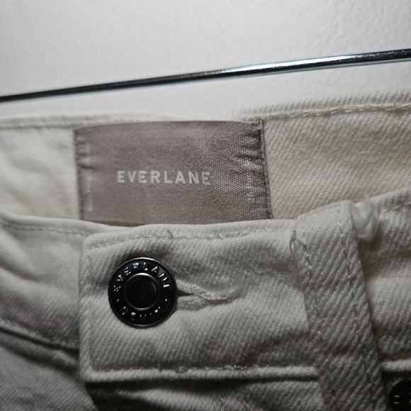 Everlane White High-Rise Kick Crop Jeans - Picture 5 of 10